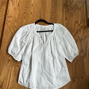 White Puff Sleeve Women's Top
